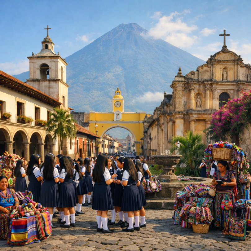 Add Guatemalan vendors selling traditional crafts